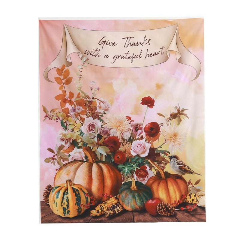 COTTONVILL EMANON Collection 20COUNT Cotton Print Fabric (Quarter 12pcs+1full Panel, Pumpkins Harvest FAL) - Image 3